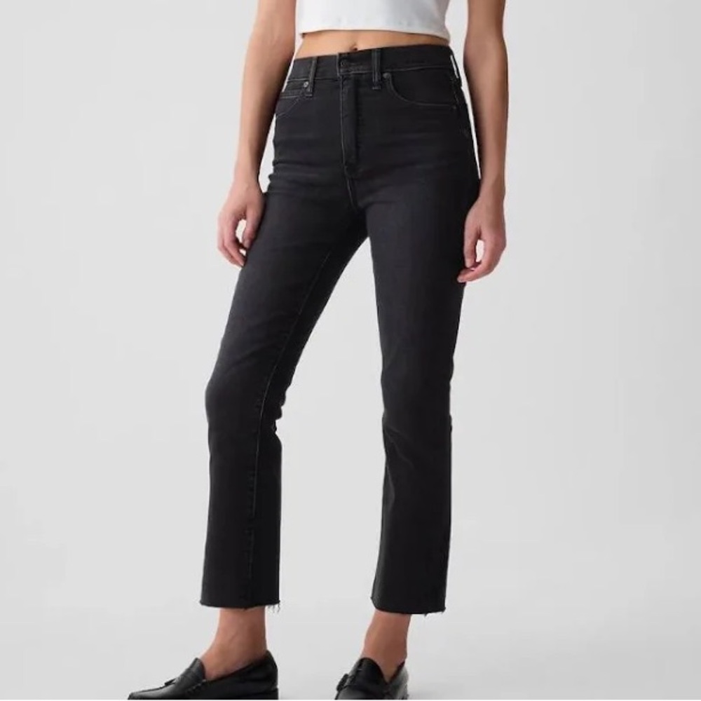 Universal Thread High Rise Ankle Bootcut Cropped Black Jeans NWT